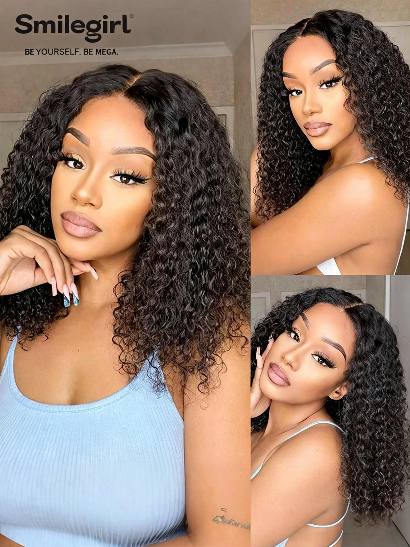 Smilegirl Glueless Wigs Human  - مراجعة Luxury Lifestyle Dark وسعره