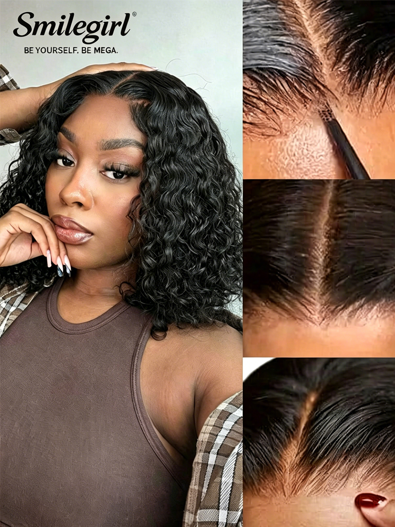 Smilegirl Glueless Wigs Human  - مراجعة Luxury Lifestyle Dark وسعره